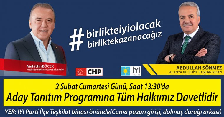 CHP-İYİ Parti Alanya Belediye Başkan Adayı Abdullah Sönmez