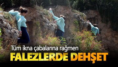 Falezlerde dehşet: Genç kadın kendini aşağı bıraktı