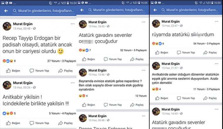 Sosyal medyada Atatürk'e ağır küfür ve hakaretler