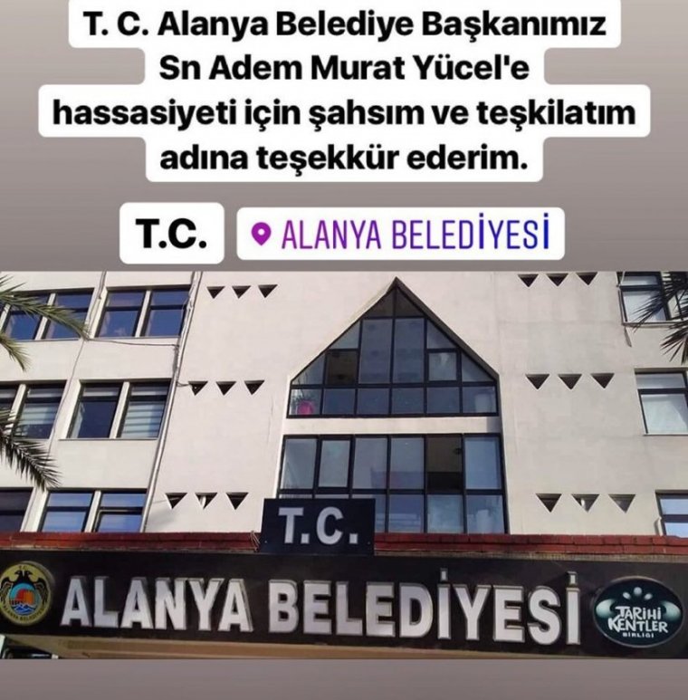 Alanya Belediyesi'ne de 'TC' geldi