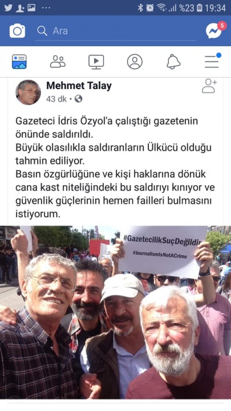 Gazeteci Yazar İdris Özyol'a Çirkin saldırı