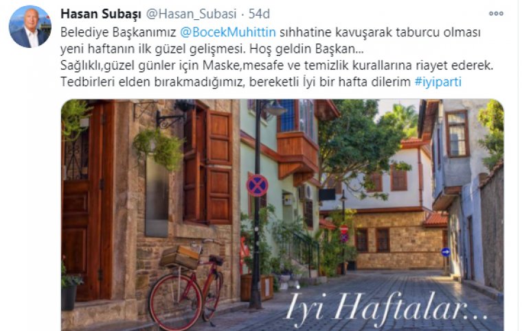 Başkan Muhittin Böcek taburcu oldu