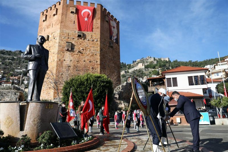 Atatürk’ün alanya’ya gelişinin 86. yıl dönümü törenle kutlandı