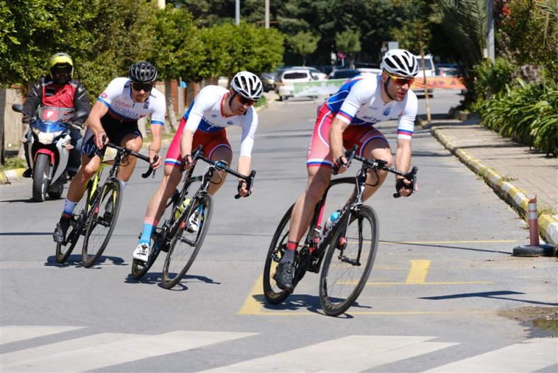 İşitme engelliler avrupa yol bisikleti şampiyonası’nda  krıteryum yarışı yapıldı