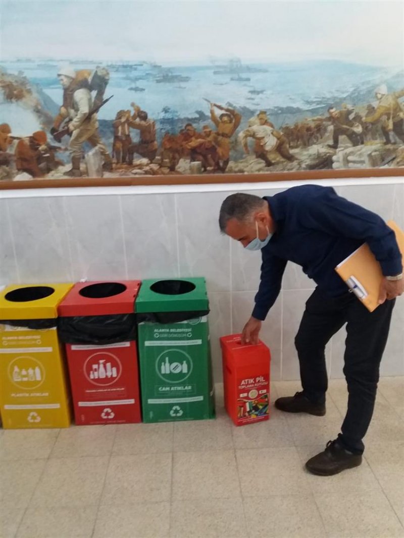 Alanya belediyesi atık pil toplama kampanyası devam ediyor