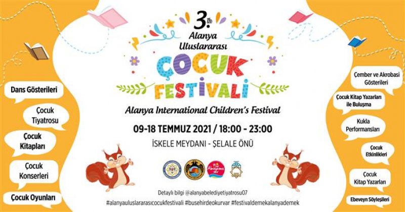 3. alanya uluslararası çocuk festivali başlıyor