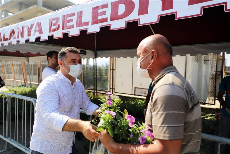 Alanya belediyesi kurban bayramında ücretsiz 61 bin çiçek dağıtacak