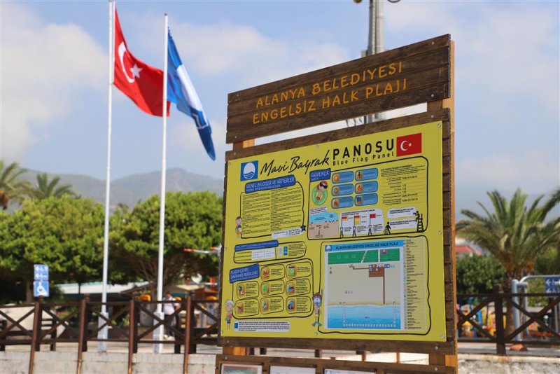 Alanya belediyesi engelsiz halk plajı’na mavi bayrak ödülü