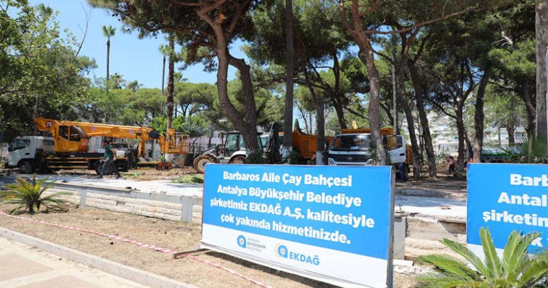Büyükşehir Belediyesi Barbaros Aile Çay Bahçesi’ni Yeniliyor