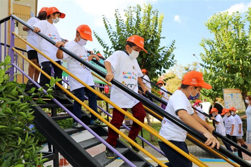Alanya belediyesi trafik eğitim parkında eğitimler yeniden başladı