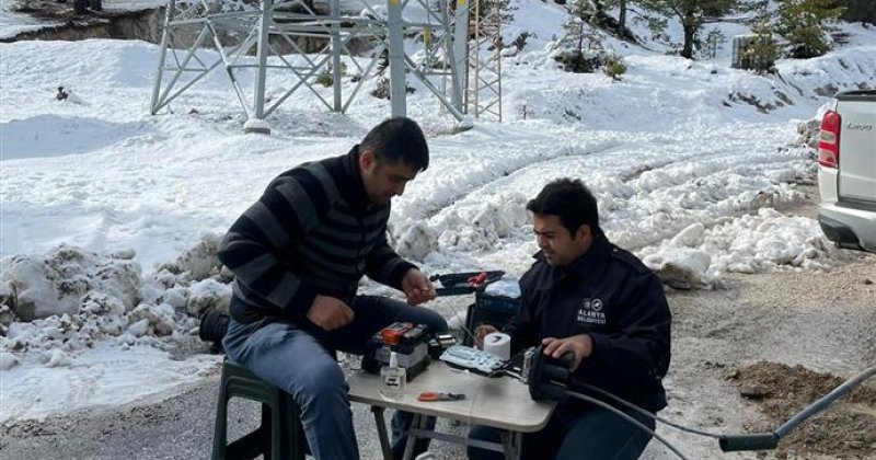 Alanya belediyesi’nden yaylalarda fiber çalışma