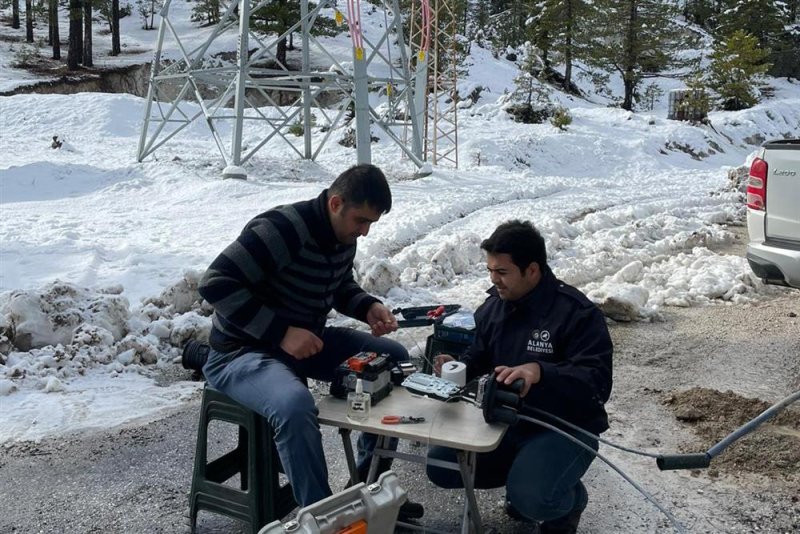 Alanya belediyesi’nden yaylalarda fiber çalışma