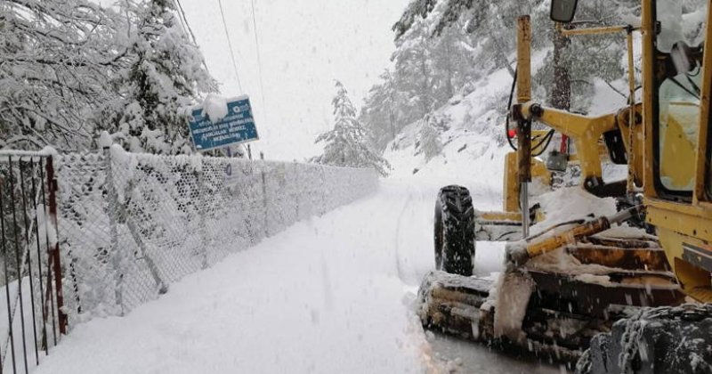 Antalya’da Yoğun Kar Mücadelesi