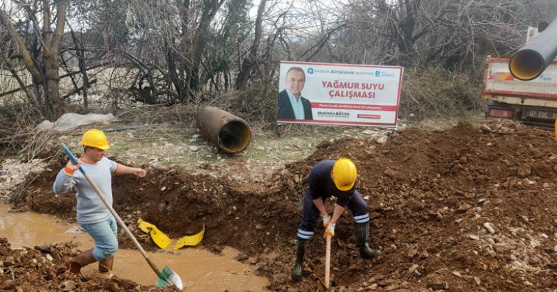 İbradı’da Iki Mahallede Yağmur Suyu Sorunu Çözüldü