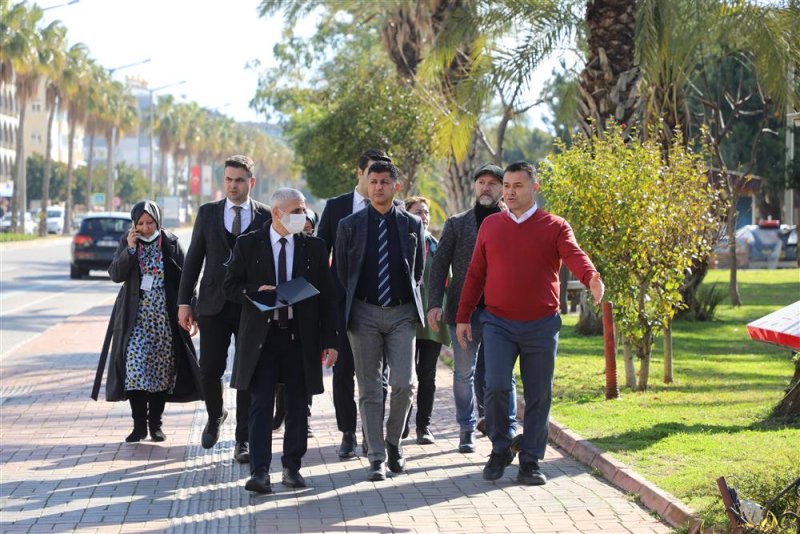 Sahil bandı düzenleme projesi’nde çalışmalar sürüyor oba-merkez etabı için start verildi