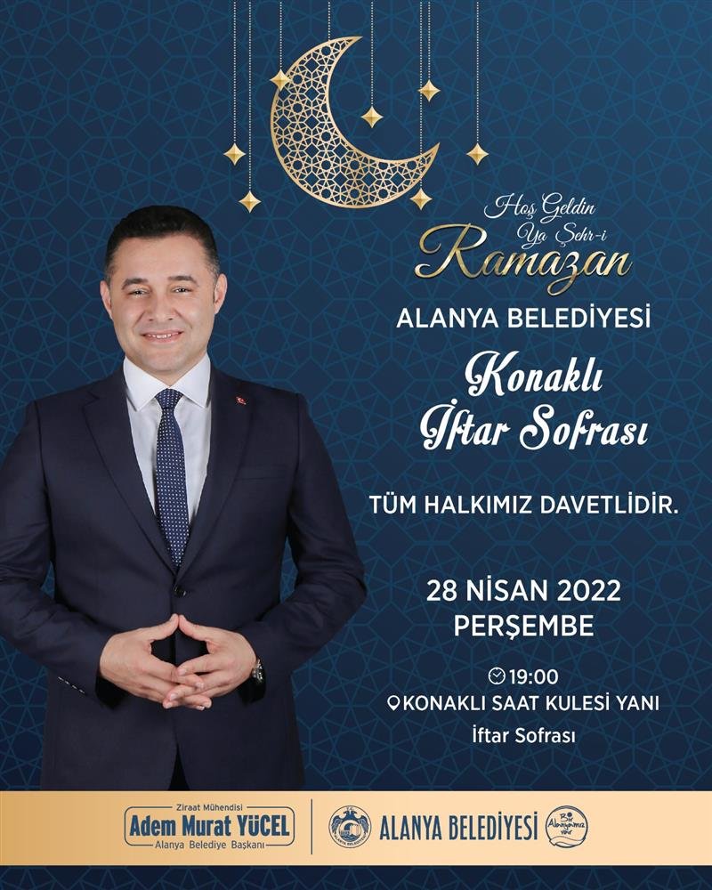 Alanya belediyesi’nin iftar sofrası konaklı’da