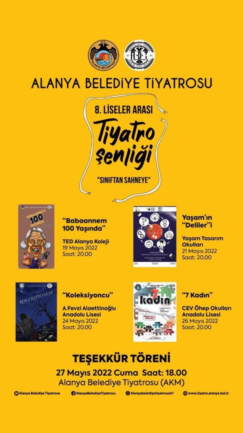 8. liseler arası tiyatro şenliği başlıyor