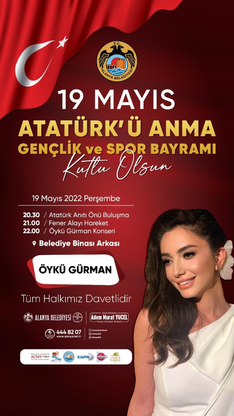 Başkan yücel’den fener alayı ve öykü gürman konserine davet