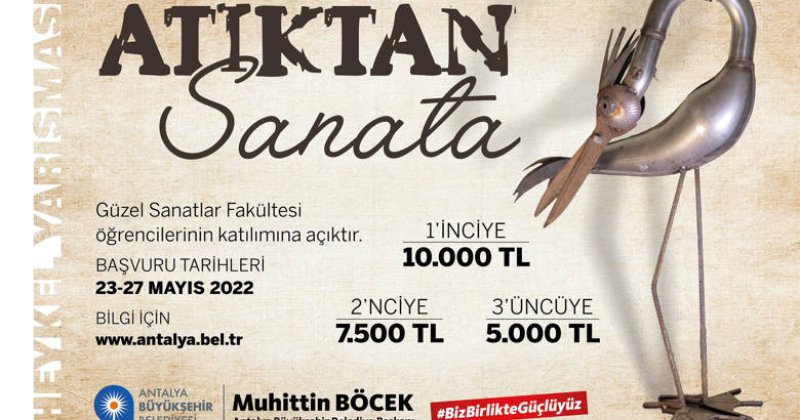 Büyükşehir’den Hurdaya Çıkan  Atık Malzemeler Sanata Dönüşecek