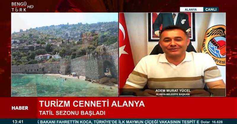Başkan yücel bengü türk tv’ye konuk oldu “alanya’mız turizm sezonuna her anlamda hazır”