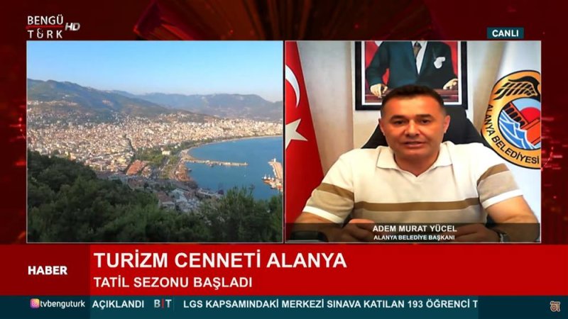 Başkan yücel bengü türk tv’ye konuk oldu “alanya’mız turizm sezonuna her anlamda hazır”