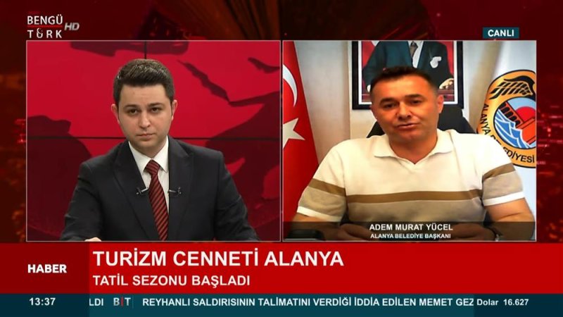 Başkan yücel bengü türk tv’ye konuk oldu “alanya’mız turizm sezonuna her anlamda hazır”