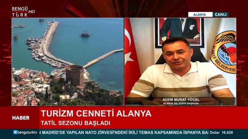 Başkan yücel bengü türk tv’ye konuk oldu “alanya’mız turizm sezonuna her anlamda hazır”