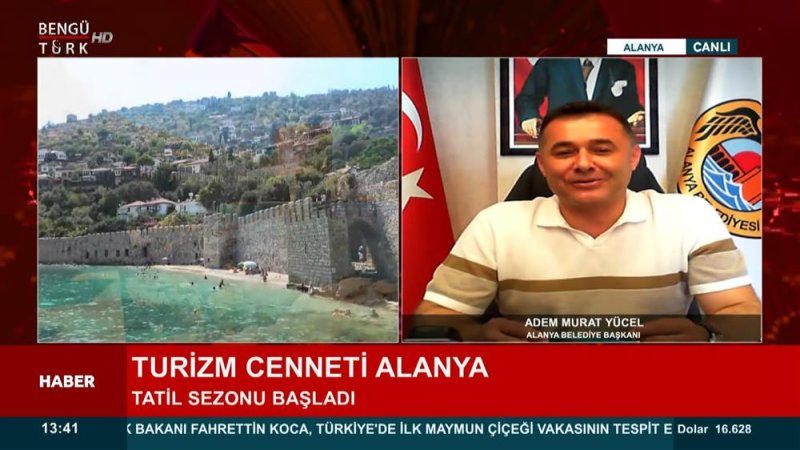 Başkan yücel bengü türk tv’ye konuk oldu “alanya’mız turizm sezonuna her anlamda hazır”