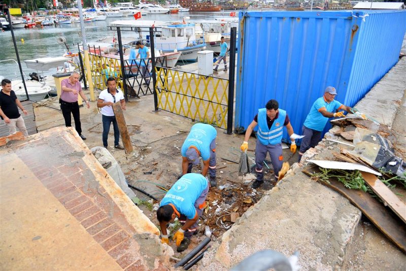 Belediye ve kooperatif iş birliğinde iskele bölgesinde temizlik ve düzenleme