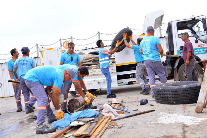 Belediye ve kooperatif iş birliğinde iskele bölgesinde temizlik ve düzenleme