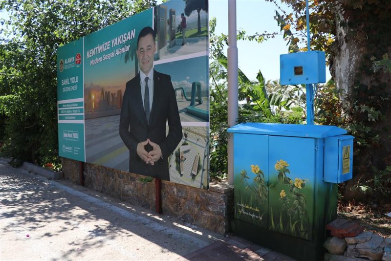 Alanya belediyesi kente sanatsal dokunuşlar yapıyor