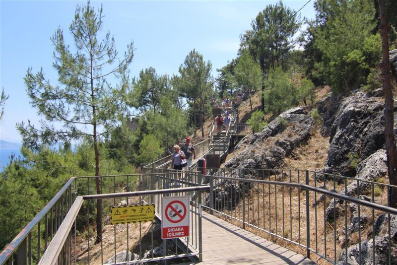 Alanya kalesi gezi rotasındaki yönlendirme levhaları ve panolar yenilendi