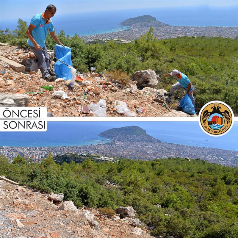 Alanya’nın her köşesinde temizlik çalışmaları aralıksız sürüyor