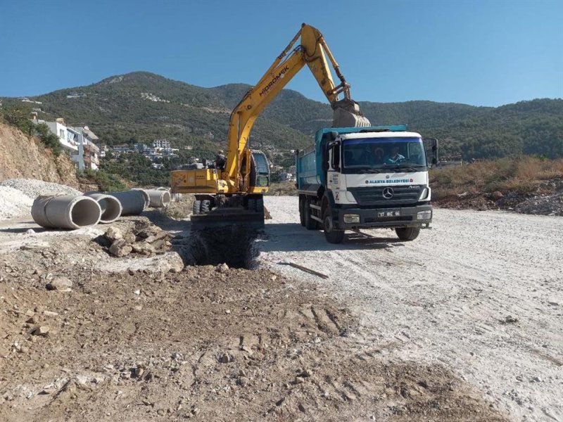 Alanya belediyesi'nin altyapı çalışmaları devam ediyor