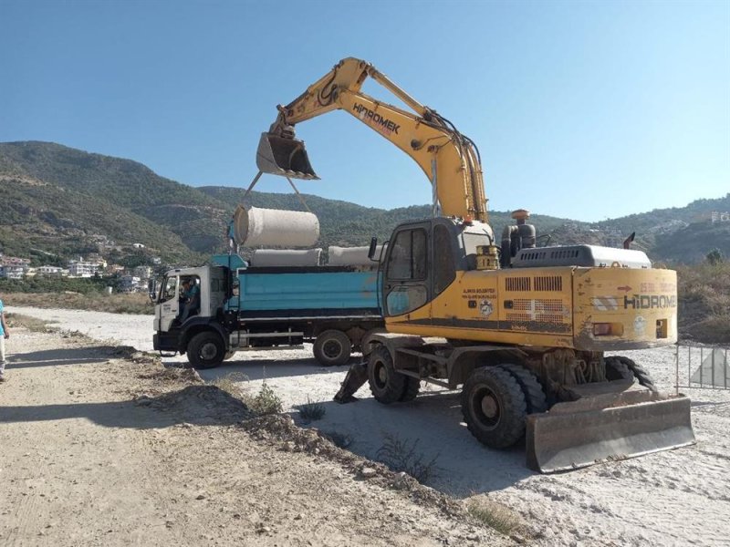 Alanya belediyesi'nin altyapı çalışmaları devam ediyor