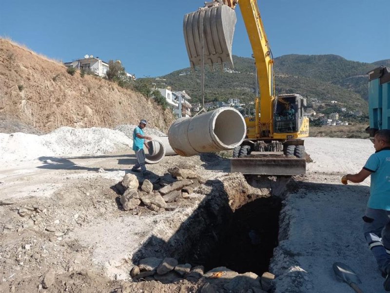 Alanya belediyesi'nin altyapı çalışmaları devam ediyor