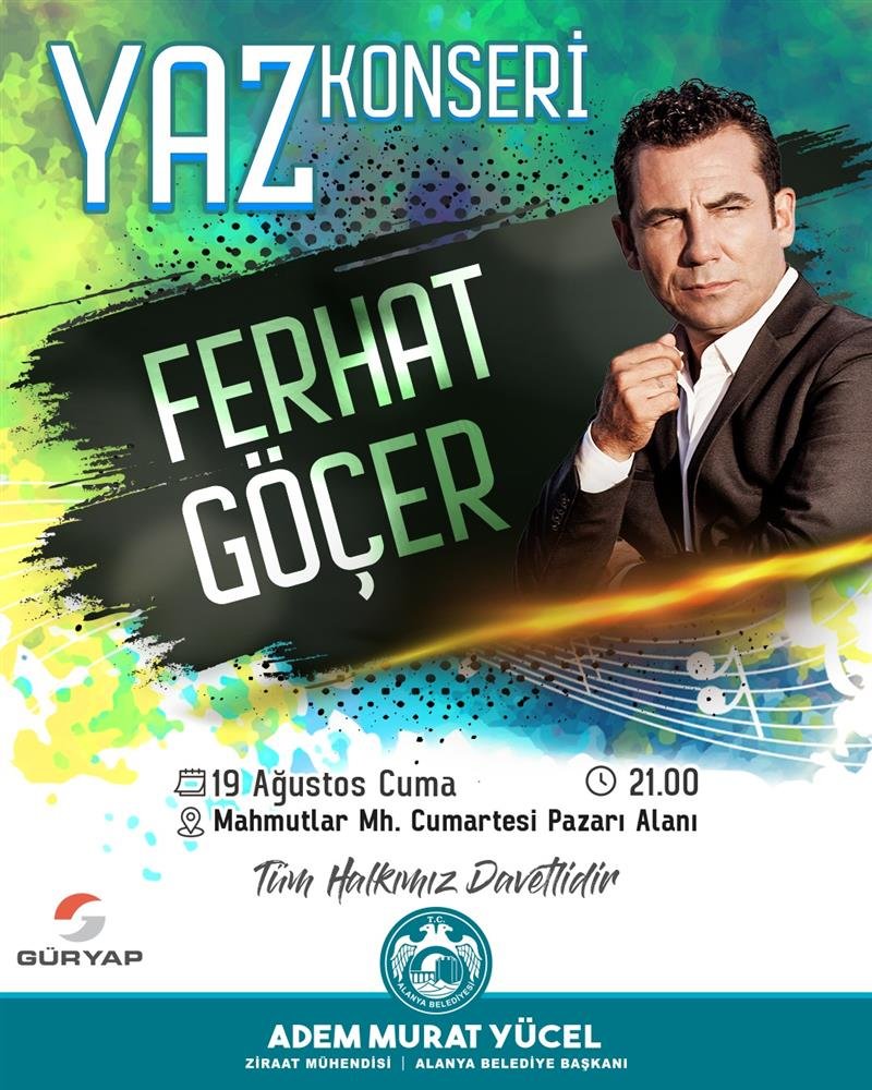 Başkan yücel’den ferhat göçer konserine davet