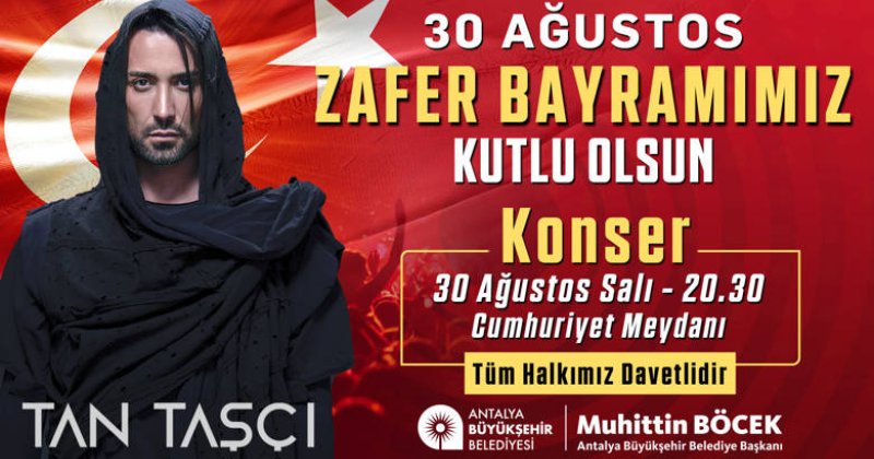 Büyükşehir Belediyesi 30 Ağustos’ta Tan Taşçı Konseri Düzenliyor