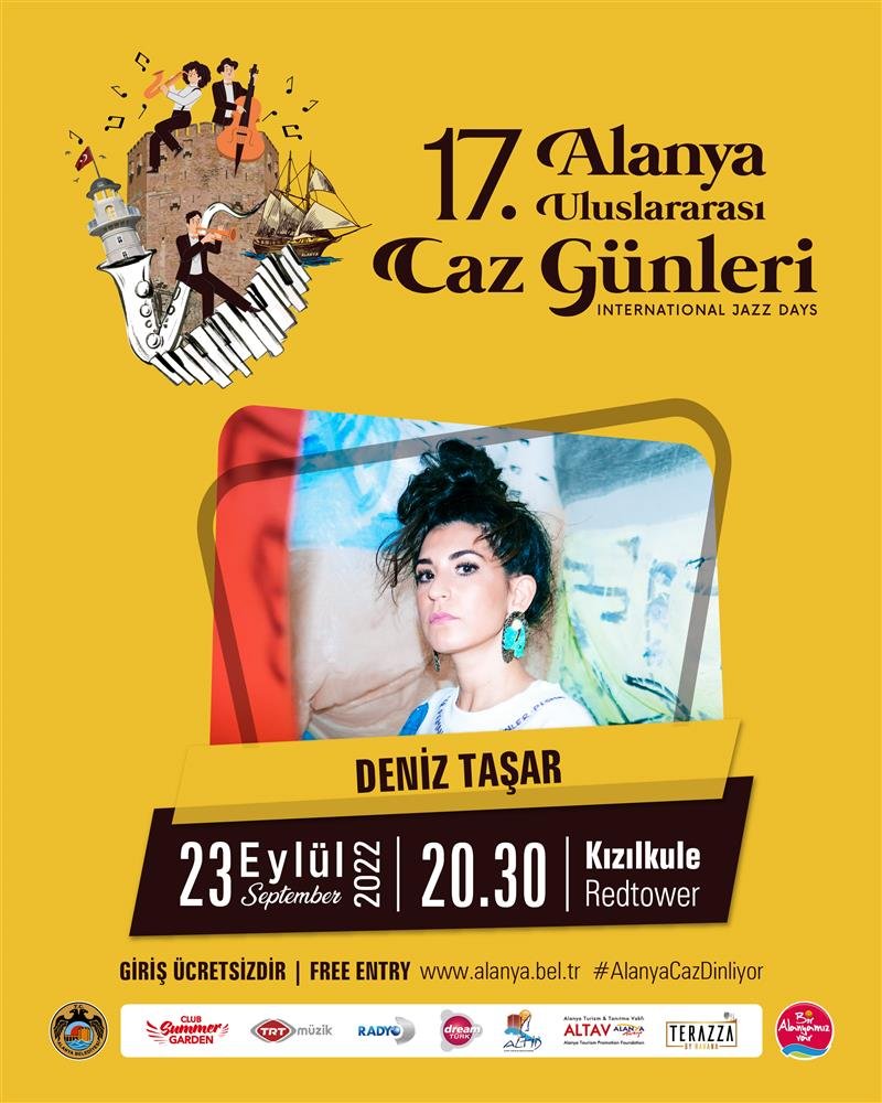 17. alanya uluslararası caz günleri 22 eylül’de tarihi kızılkule yanında başlıyor