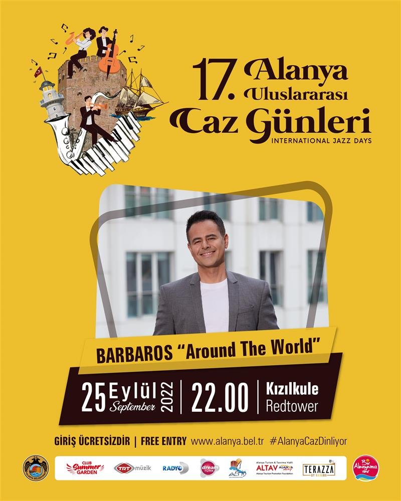 17. alanya uluslararası caz günleri 22 eylül’de tarihi kızılkule yanında başlıyor