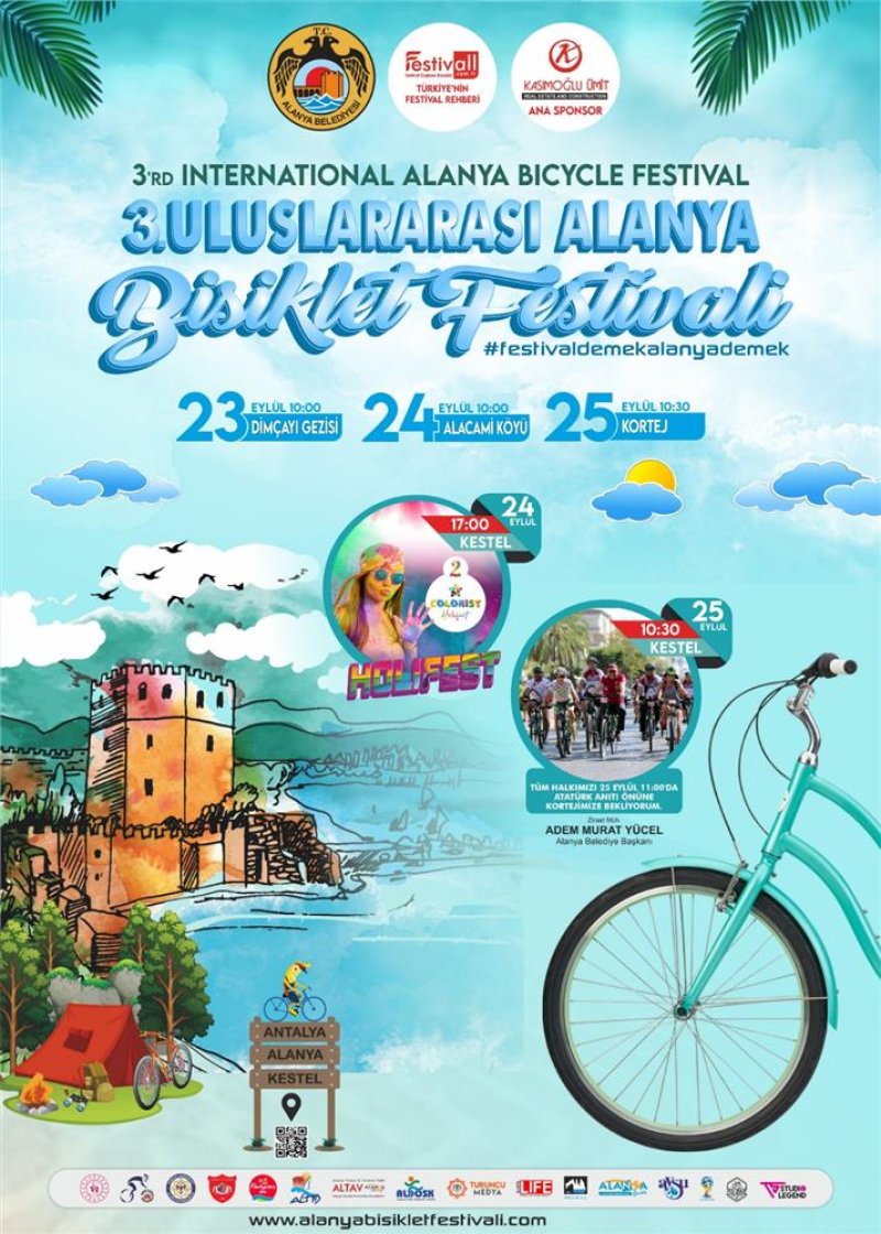 3. uluslararası alanya bisiklet festivali başlıyor
