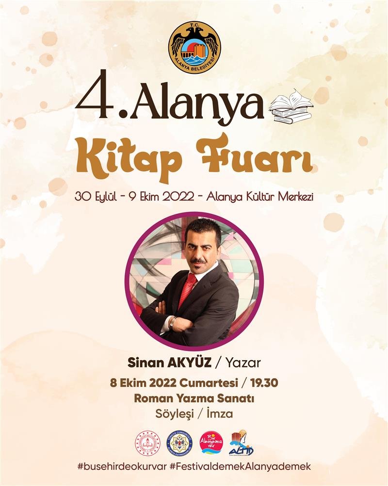 4. alanya kitap fuarı 30 eylül’de kapılarını açıyor