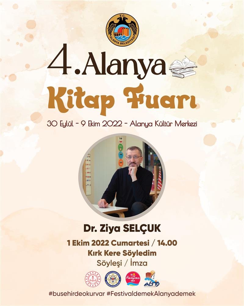 4. alanya kitap fuarı 30 eylül’de kapılarını açıyor