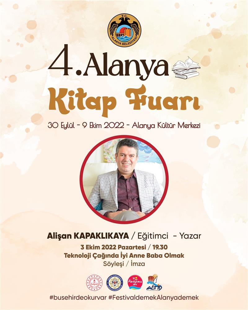 4. alanya kitap fuarı 30 eylül’de kapılarını açıyor