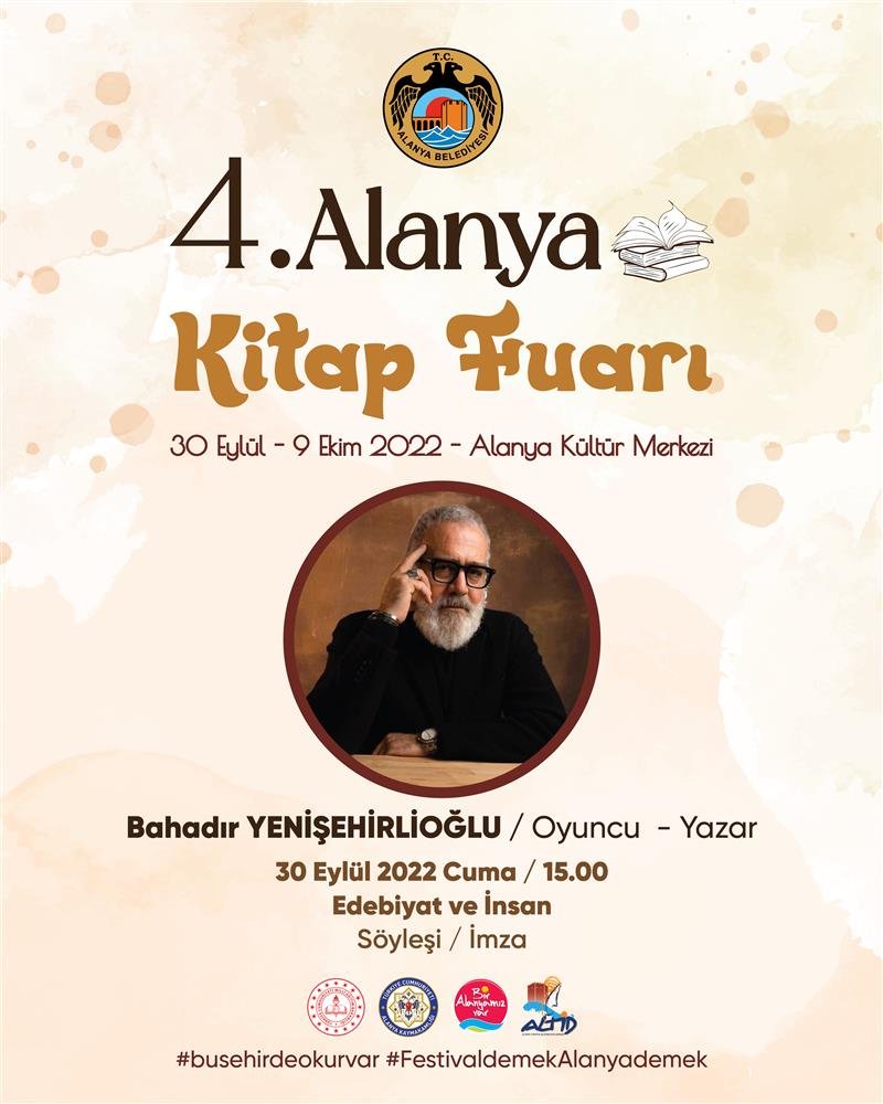 4. alanya kitap fuarı 30 eylül’de kapılarını açıyor