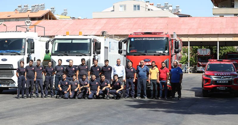 Antalya Büyükşehir’den  Mersin’e Itfaiye Desteği