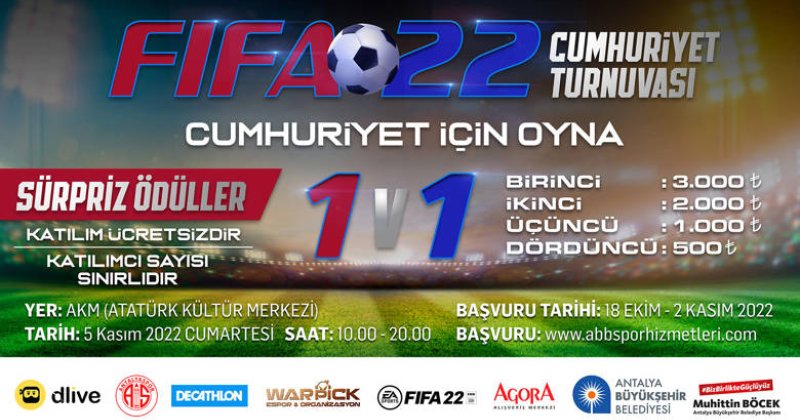 Büyükşehir ‘Fi̇fa 22 Cumhuriyet Turnuvası’ Düzenleyecek