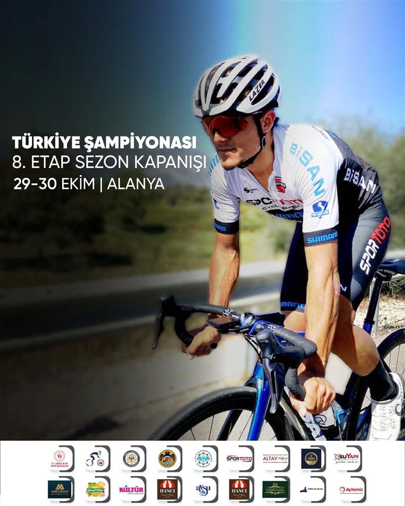 Türkiye şampiyonası 8. etap sezon kapanış yol bisiklet yarışı alanya’ da