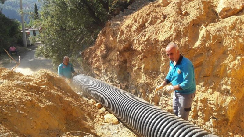 Alanya belediyesi alt yapı çalışmalarına son hız devam ediyor