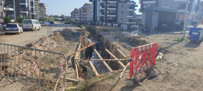 Alanya belediyesi alt yapı çalışmalarına son hız devam ediyor